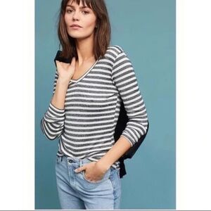 Michael Stars Anthropologie V Neck Long Sleeve Tee Medium Large